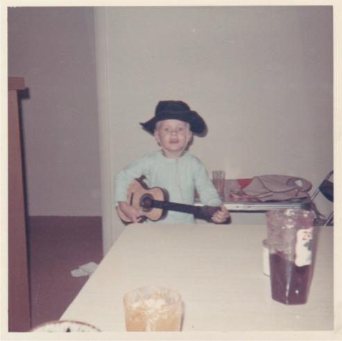 Guitar and jelly jar, 1966