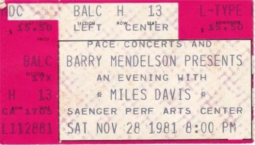 Miles ticket stub